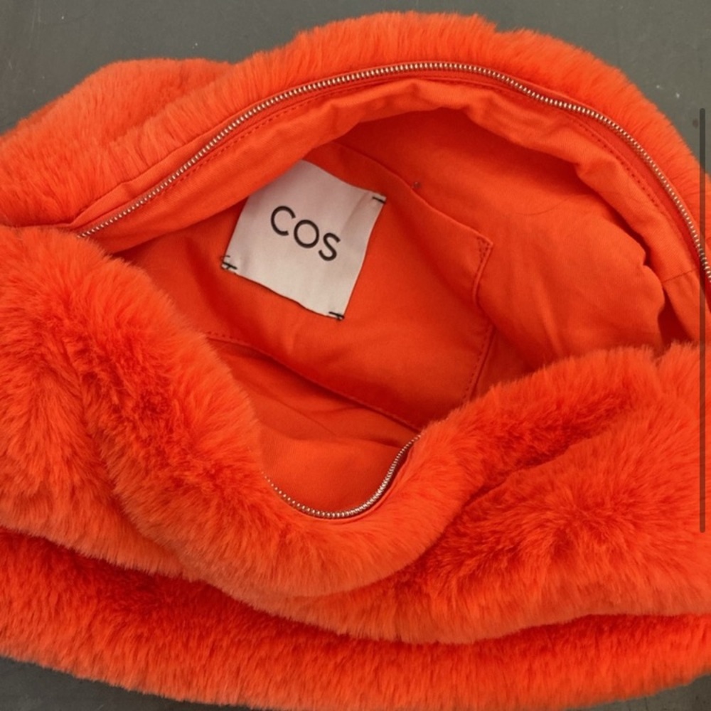 Cos orange fur bag